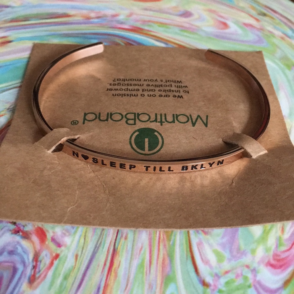 Custom Mantra Band Rose Gold “N❤️sleep till bklyn”